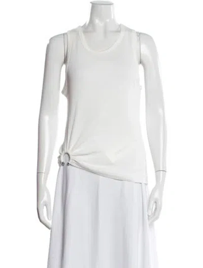 Pre-owned Rabanne Crew Neck Sleeveless Top W/ Tags In White