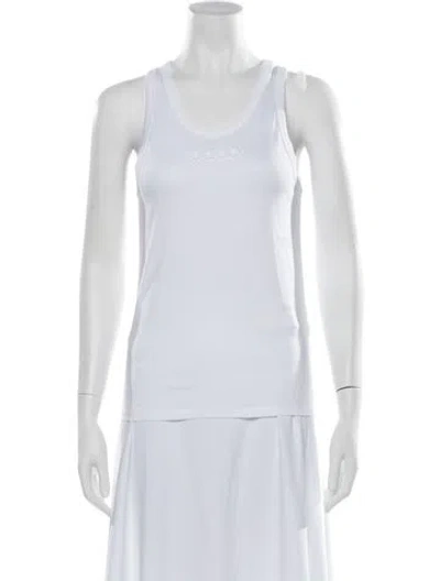 Pre-owned Rabanne Crew Neck Sleeveless Top In White