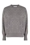 Rabanne Glass Crystal-embellished Jumper In Gray