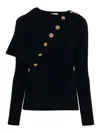 Rabanne Fine Knit With Decorative Buttons In Blue