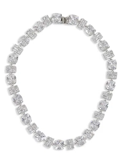 Rabanne Crewneck Necklace With Crystals In Silver