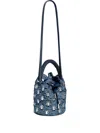 Rabanne Woven Raffia Shoulder Bag With Brass Hardware