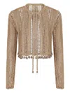 Rabanne Crochet Cardigan In Brown