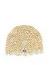 Rabanne Crochet-knit Beaded Hat In Gold