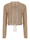 Rabanne Embellished Metallic Knit Cardigan