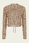 Rabanne Embellished Metallic Knit Cardigan