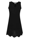 Rabanne Crochet-knit Minidress In Black
