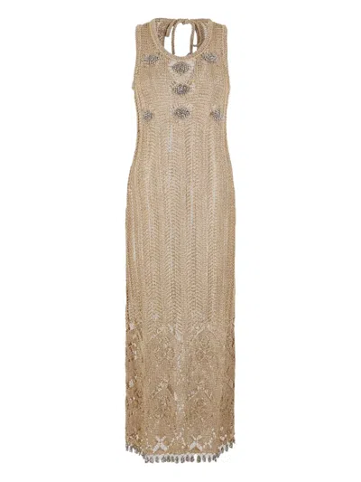 RABANNE CROCHET MIDI DRESS