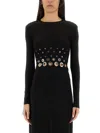 Rabanne Embellished Solid Jersey Second Skin Top