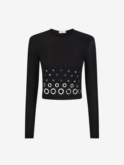Rabanne Crop Top In Black