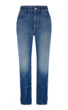 Rabanne Cropped Mid-rise Straight-leg Jeans In Blue