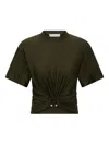Rabanne Cropped T-shirt In Green