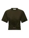 Rabanne Cropped T-shirt In Green