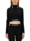 Rabanne Logo-underband Cropped Sweatshirt