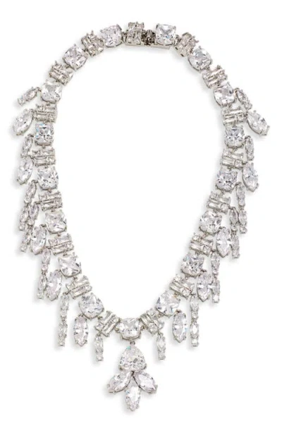 Rabanne Crystal Collar Necklace In Silver/crystal