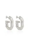 Rabanne Crystal-detail Brass Earrings In Silver