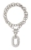 Rabanne Crystal-detail Xl Chain Pendant Necklace In Metallic