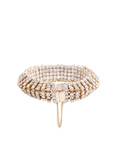 Rabanne Crystal-embellished Bracelet In Gold