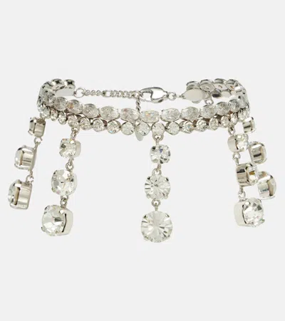 Rabanne Crystal-embellished Bracelet In Metallic