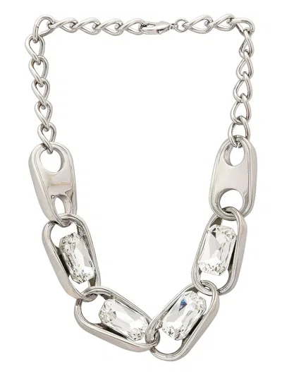 Rabanne Crystal-embellished Chain Necklace In Metallic