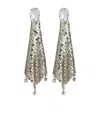 Rabanne Mini Mesh Pixel Rhinestone Earrings Accessories In Gray