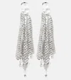Rabanne Crystal-embellished Chainmail Earrings In Silver
