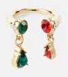 Rabanne Crystal-embellished Drop Ring In Gold