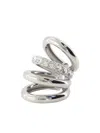 Rabanne Crystal-embellished Ear Cuff In Metallic