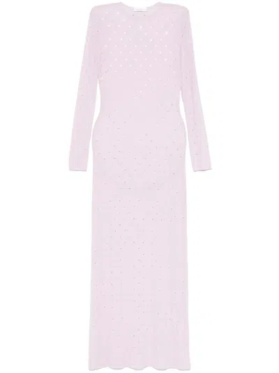 Rabanne Kristallverziertes Abendkleid In Violett