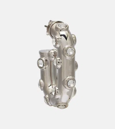 Rabanne Crystal-embellished Hoop Earrings In Metallic