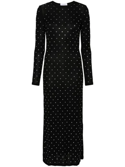 Rabanne Beaded Robe Dress Black