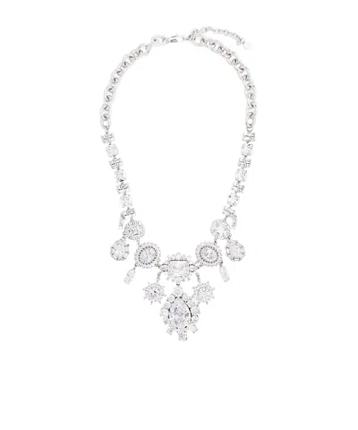 Rabanne Crystal-embellished Necklace In M Silver Crystal