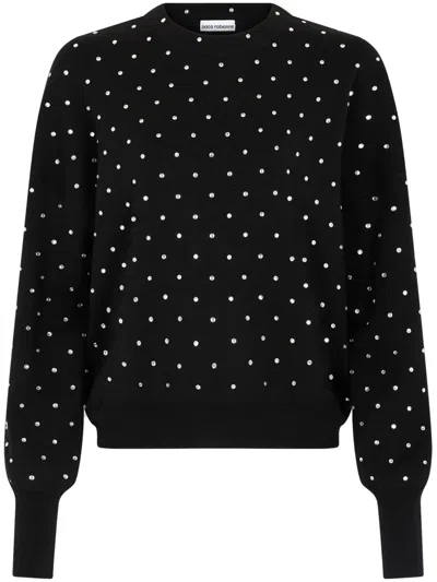 RABANNE CRYSTAL-EMBELLISHED WOOL JUMPER