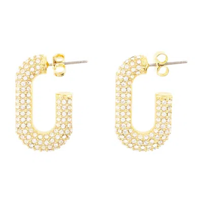 Rabanne Crystal Paved Earrings In Gold