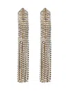 Rabanne Pink Silver Rhinestone Earrings In Metallic