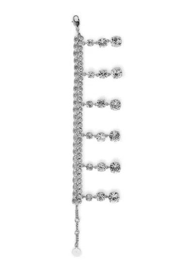 Rabanne Crystal-embellished Bracelet In Silver