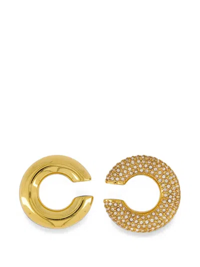 Rabanne Crystal-embellished Brass Earrings In Metallic