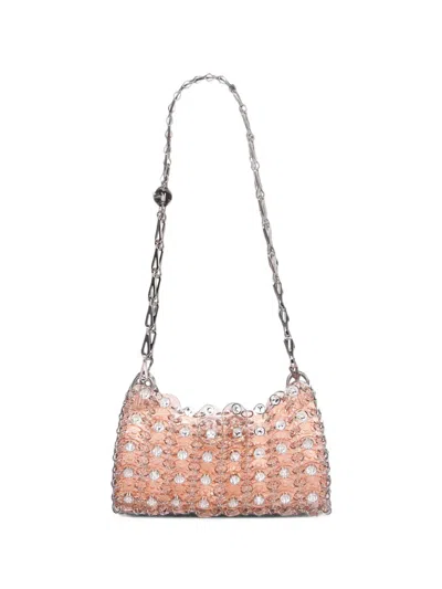 Rabanne Crystal-embellished Chain-link Shoulder Bag In Pink