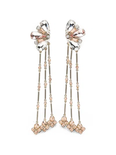Rabanne Crystal-embellished Drop Earrings In Multi