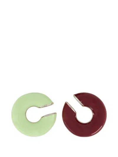 Rabanne Crystal-embellished Studded Earcuffs (set Of Three) In Multi