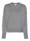 Rabanne Glass Crystal-embellished Jumper In Gris