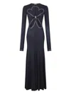Rabanne Second Skin Effect Long Dress In Black