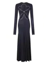 Rabanne Second Skin Effect Long Dress In Blue