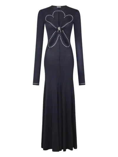 Rabanne Cut-out Evening Dress In Blue