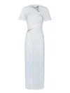 Rabanne White Long Piercing Maxi Dress In White