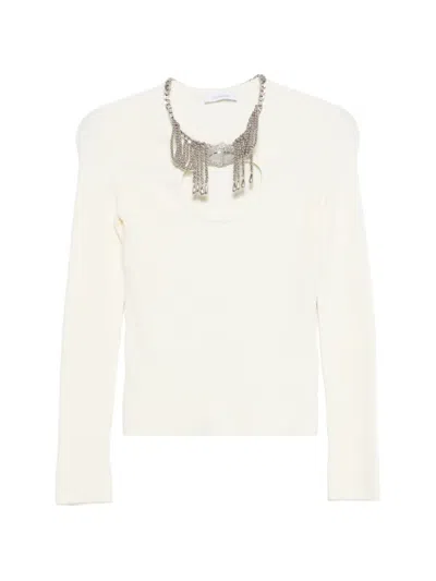 Rabanne Cutout Long-sleeve Blouse In Neutral
