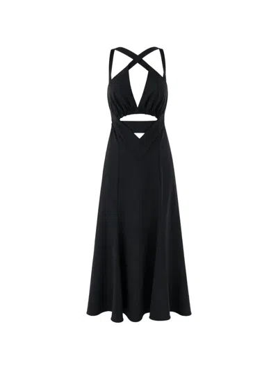 Rabanne Cut-out Midi Dress In Black
