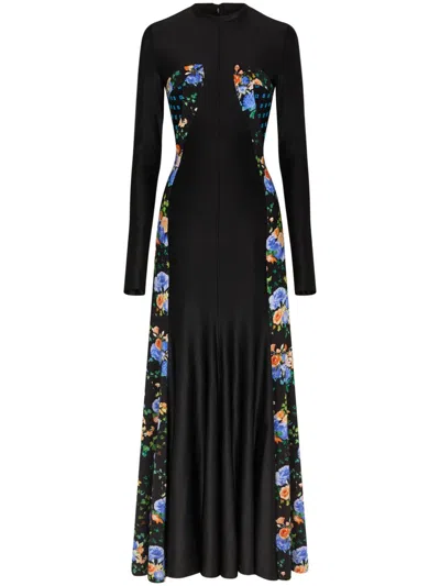 Rabanne Dali Rock Maxi Dress In Multi Floral