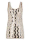 Rabanne Second Skin Top With Circular Embellishments In Multicolor