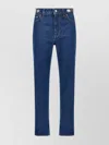 Rabanne Denim Trousers With Belt Loops And Contrast Stitching